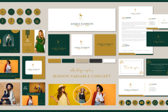design minimalist signature logo and complete branding kit