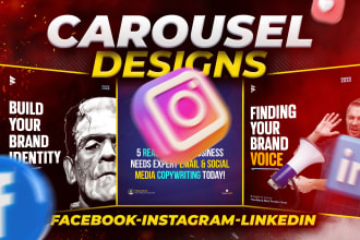 create attractive instagram carousel, facebook post and linkedin
