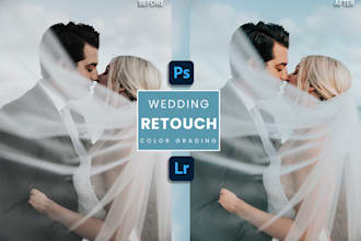 do editing, retouching, and color grading wedding photos