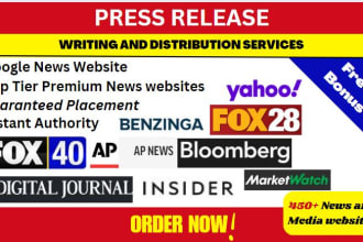 write professional press release writing and distribution service