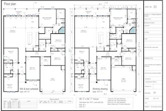 draw architectural 2d floor plan complete set in autocad