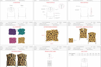 create fashion tech pack and clothing tech pack