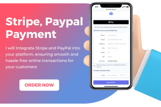 integrate stripe payment, paypal gateway in your website