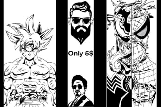 draw best silhouette or stencil, vector illustration
