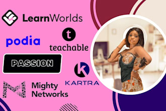 learnworlds kartra podia teachable passion and mighty network course website