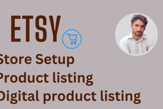 set up etsy digital product shop, set up etsy shop, import products on etsy