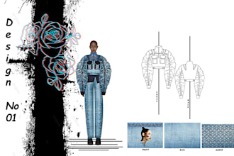 make fashion technical drawings with details of any garment