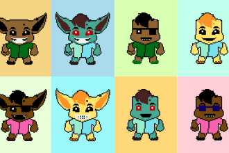 create custom nft pixel art and crypto punk for your project