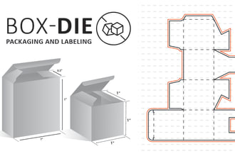 design diecut box packaging and cnc cutting design, ready for production