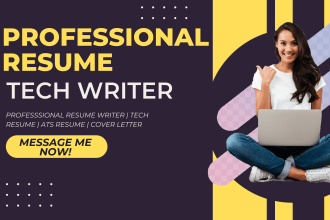write and edit your tech resume, CV , cover letter