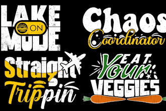 do typography tshirt design and custom tshirt logo