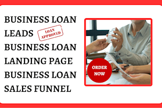 generate business loan leads business loan landing page business loan website