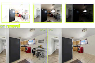 do real estate image editing and item removal