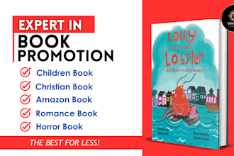 do book promotion, ebook, audiobook, amazon book, children book, christian book