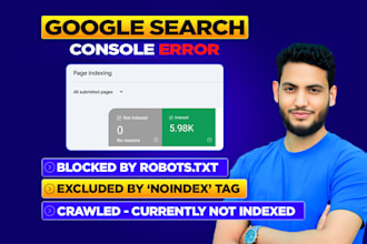 fix google search console error blocked by robots txt excluded by noindex tag