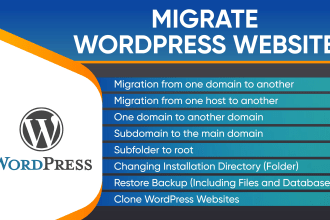 backup, transfer, and migrate wordpress website to new host or domain quickly