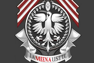 create a modern coat of arms and family crest logo