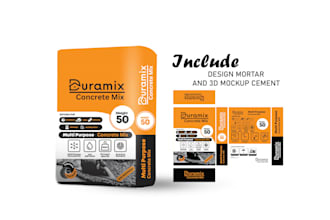 do packaging bag cement portland mortar design an 3d mockup