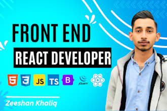 be your front end web developer in react js