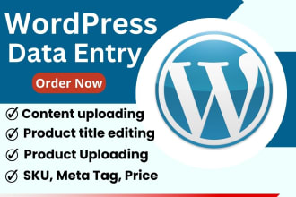 be your wordpress data entry and product upload specialist