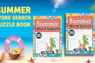 create word search puzzle book covers with interiors for kdp
