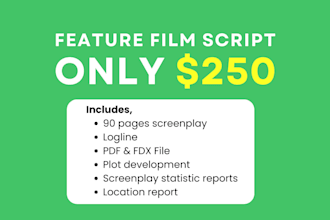 write your screenplay or movie script, do screenwriting