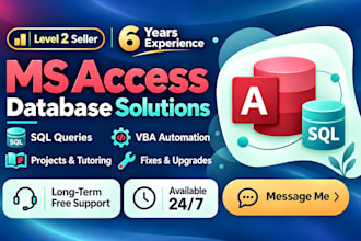develop microsoft access database applications and sql queries