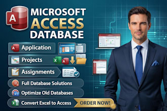 develop ms access database assignments and projects