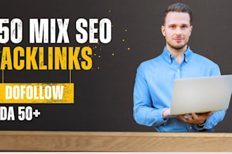 create 150 mix SEO  backlinks on high authority websites