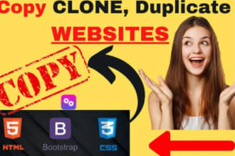 clone, copy or duplicate any website or landing page to HTML