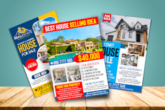 design a professional, modern real estate flyer and brochure