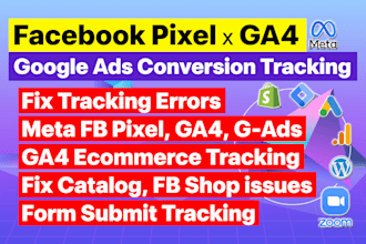 setup fb pixel google ads conversion api analytics ecommerce tracking ga4