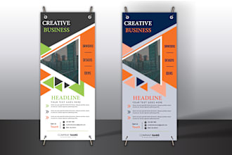 design rollup vertical banner for business and events