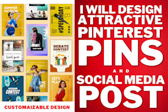 design eyecatchy pinterest pin image, templates in canva