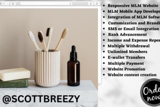 develop any MLM website software, promotion and app development