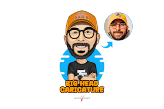 draw bighead cartoon avatar of your photo