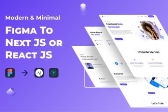 convert figma to next js or figma to react js website