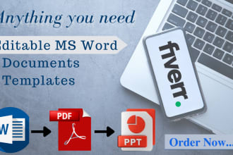 convert pdf to ms word, format, redesign word template, ppt