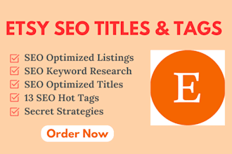 rewrite etsy SEO titles and tags to optimize etsy listings