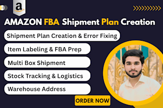 create amazon inventory management, shipment plan, and item labels