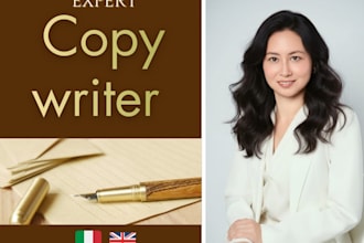 be your italian copywriter for ads landing page email marketing and SEO articles