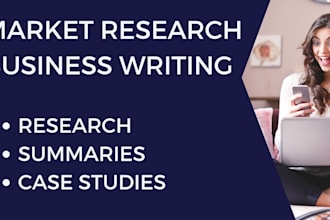 write business studies, market research, case studies in apa mla