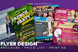 design a flyer,  brochure, or price list for your business