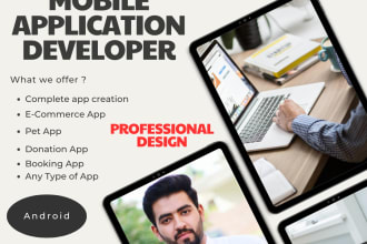 develop an ecommerce app , pet app , donation app and others