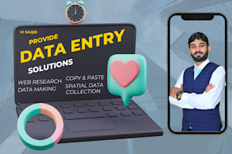 do data entry, copy paste, web research, excel data entry, pdf to excel