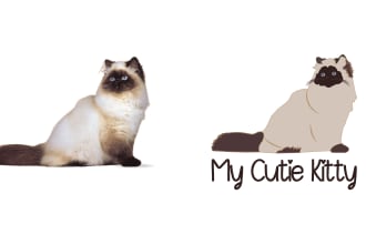 design cat dog horse equestrian hand drawn logo