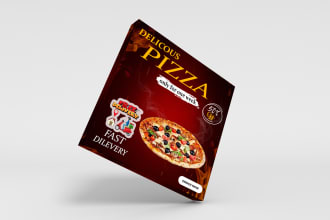 create  pizza boxes for your restaurant or pizza shop of amazing designs