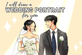 draw a wedding portrait for you