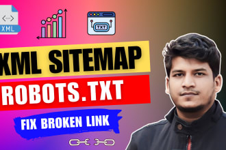 generate XML sitemap, robots txt and fix broken links