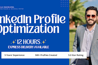 write a optimize your linkedin profile for you within 12 hours